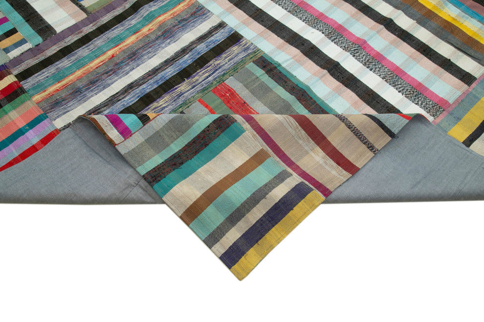 Rug N Carpet - Handmade Oriental 11' 9'' x 15' 0'' Vintage Patchwork Kilim Rug