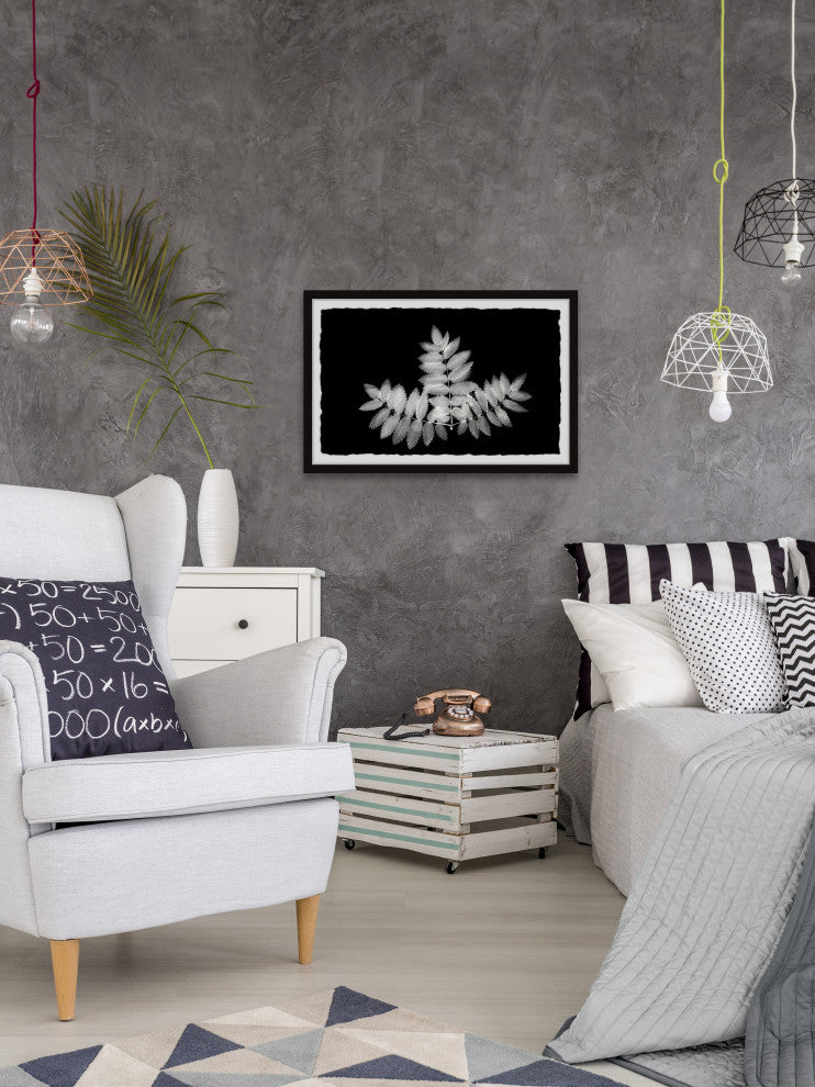 "Contrasting Leaves" Framed Painting Print, 18x12