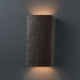 Ambiance, Small Rectangle, Open Top & Bottom Wall Sconce, E26, Incandescent, Hammered Iron
