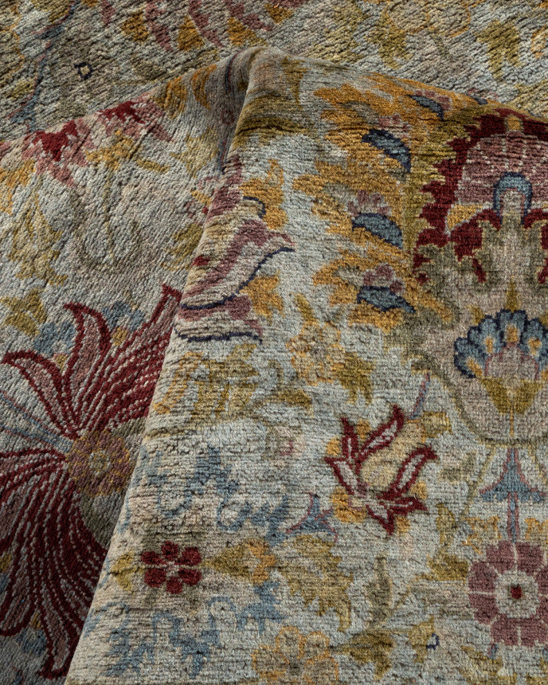 Fine Vibrance, One-of-a-Kind Hand-Knotted Area Rug Gray, 5' 3" x 10' 7"