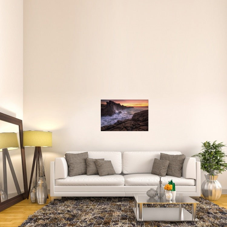 "Wall By The Sea" Stretched Canvas Giclee by Joshua Zhang, 36x24"