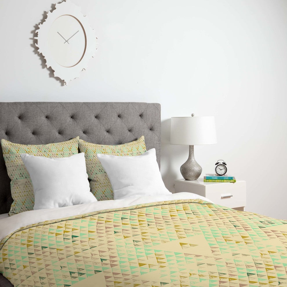 Deny Designs Pattern State Triangle Lake Duvet Cover - Lightweight