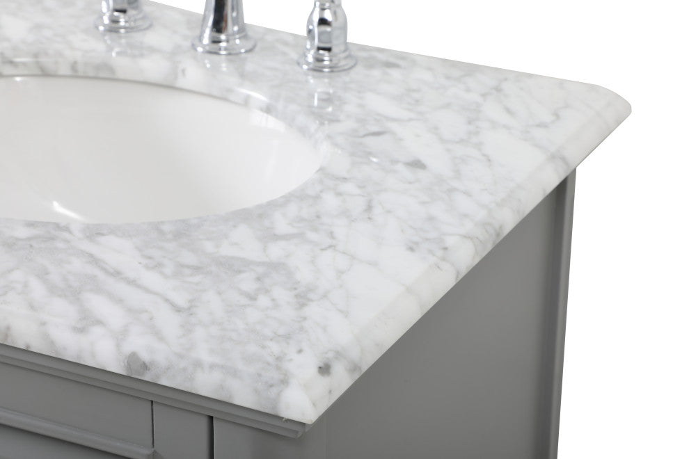 Rhett 60" Double Bathroom Vanity, Gray