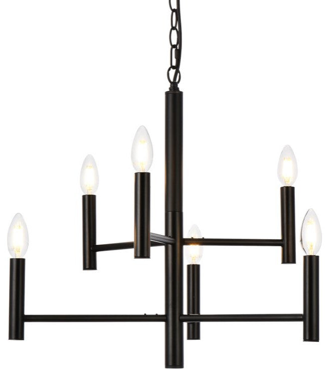 Caitlin 6-Light Pendant, Black