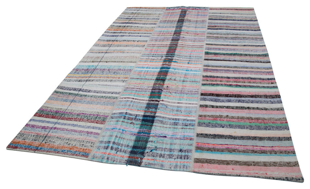 Rug N Carpet - Handmade Turkish 6' 8'' x 9' 10'' Rustic Patchwork Kilim Rug