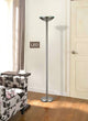 Artiva USA "Saturn" 71" LED Brushed Nickel Torchiere Floor Lamp With Touch Dimme