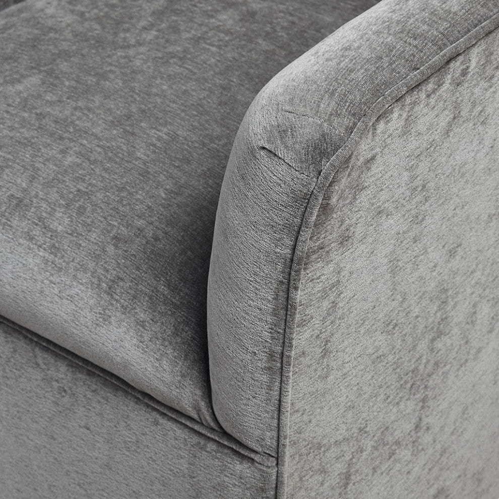 Madison Park Augustine Tight Back Swivel Lounge Chair, Gray