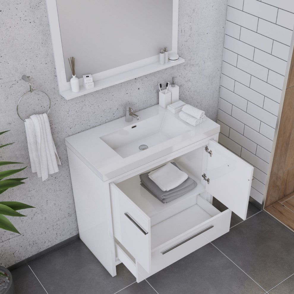 Sortino 36" Bathroom Vanity With Sink, White