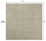 Pata Hand Woven Chunky Jute Gray 7' Square Area Rug