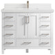 Malibu 42 Single Sink Bath Vanity in White  2" White Quartz