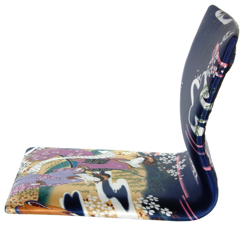 Tatami Meditation Backrest Chair, Indigo Geisha