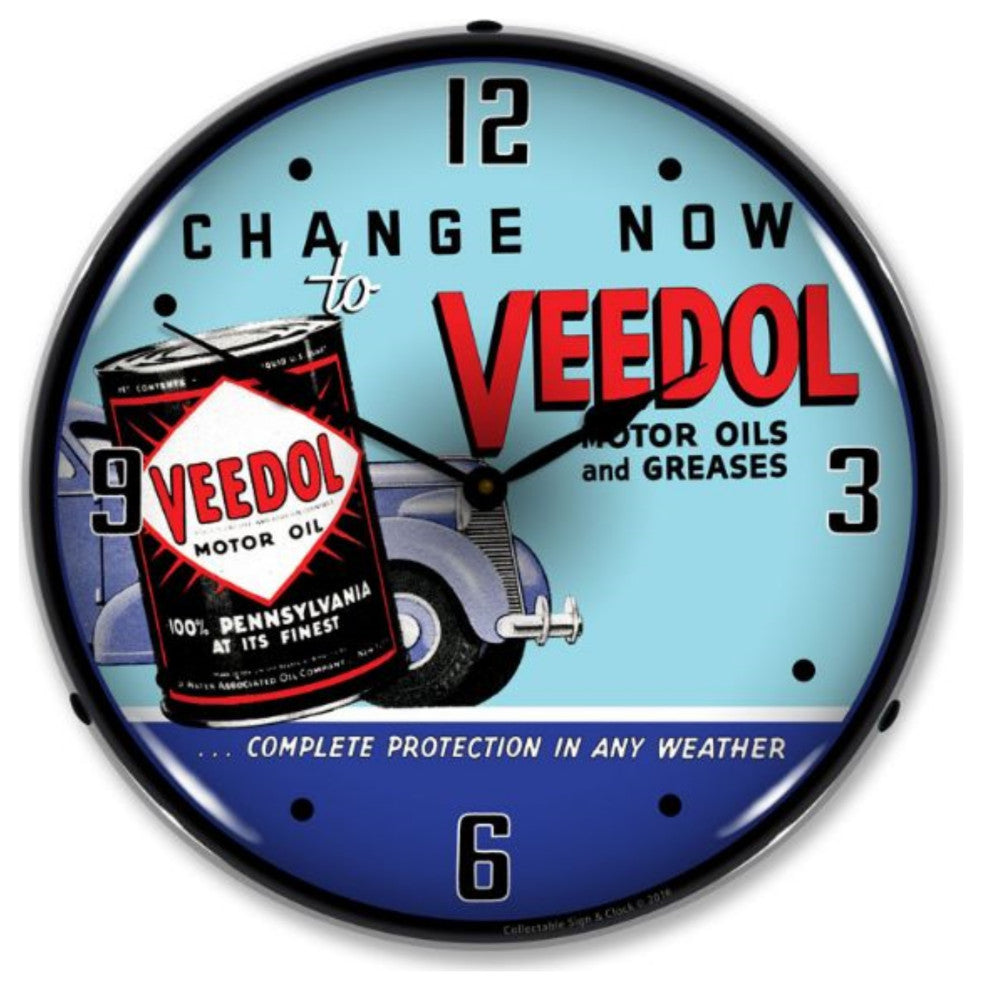 1612692 Veedol Oil and Grease Clock