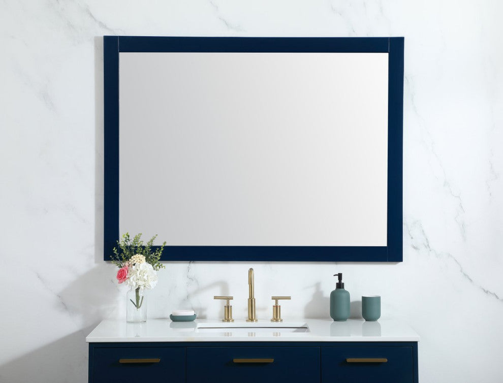 Elegant VM24836BL Aqua Vanity Mirror 48X36", Blue