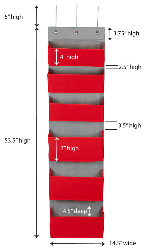 6 Pocket Over the Door Pocket Organizer