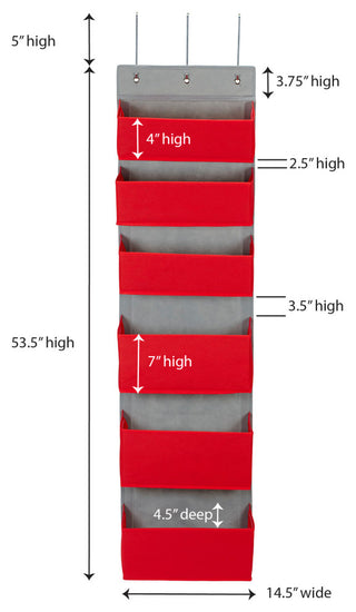 6 Pocket Over the Door Pocket Organizer