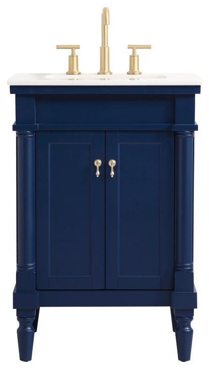 Lewis 24" Single Bathroom Vanity, Blue