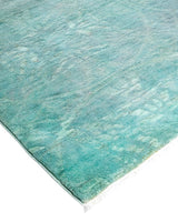 Vibrance, One-of-a-Kind Hand-Knotted Area Rug Blue, 8'2"x9'10"