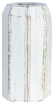 Antique White Indian Column Candle Holder