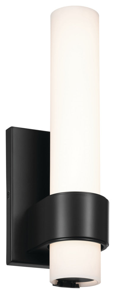 Izza 13.25" 1 Light LED Wall Sconce, Matte Black