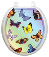 Butterfly Dreams Toilet Tattoos Seat Cover, Vinyl Lid Decal, Bathroom Lid DÃ©cor, Round
