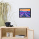 Blooming Lavender Field and Sunset Floral Landscape Framed Photo Wall Art Prints, Black, 12" X 16"