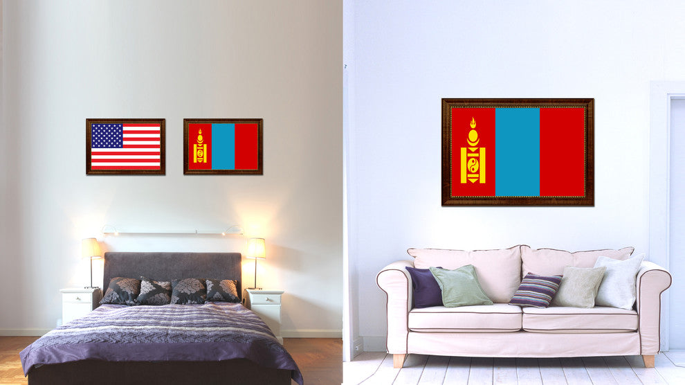 Mongolia Country Flag Canvas Print, 27"x39"