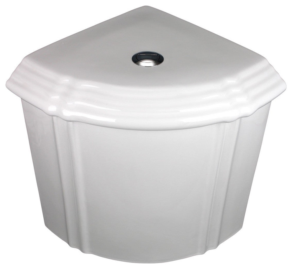 Dual Flush Corner Toilet Tank White Sheffield Grade A Vitreous China