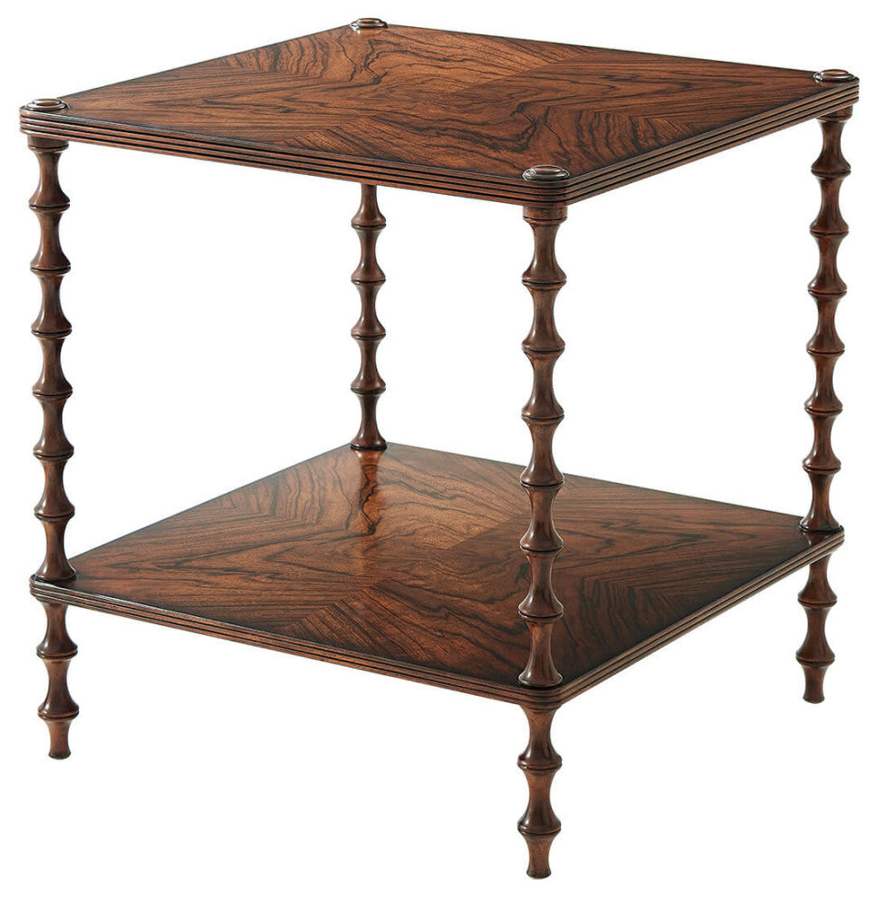 Modern Walnut Lamp Table