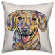 Watercolor Dachshund Throw Pillow