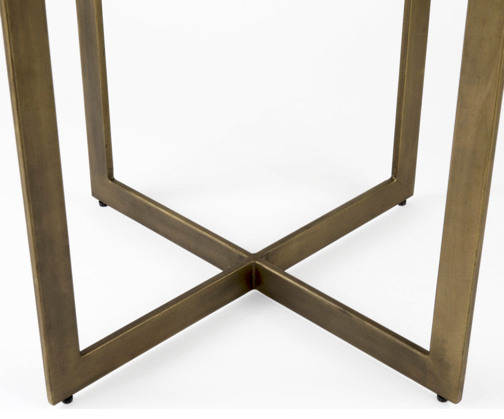 Gray Finished Wood WithMetal Base Square Dining Table