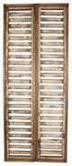 Milan Wood Shutters Farmhouse Pair 24x60", White