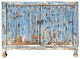 Distressed Blue 2 Doors Credenza Sideboard Console Table Cabinet