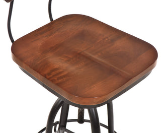 Mason Adjustable Stool, Chestnut/Black