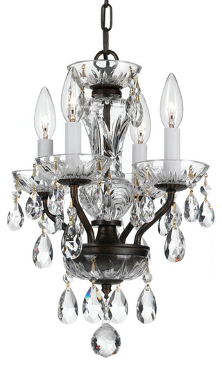Crystorama Lighting Group 5534-CL-MWP Traditional Crystal 4 Light - English