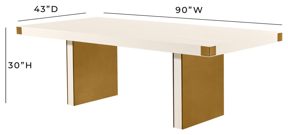 Selena Cream Ash Dining Table