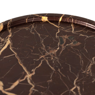 Viola Accent Table-Merlot Marble