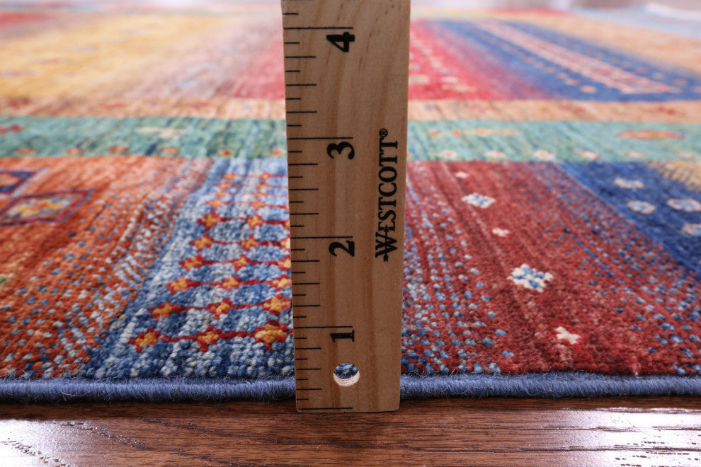 Tribal Persian Gabbeh Hand Knotted Rug 5' 7" X 7' 10" Q4933