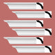 Cornice White Urethane Dover Simple Design 6 Pieces Totaling 564" Length