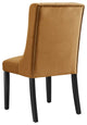 Side Dining Chair, Set of 2, Brown, Velvet, Modern, Cafe Bistro Hospitality