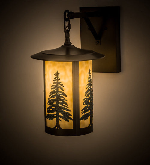 10 Wide Fulton Tall Pines Hanging Wall Sconce