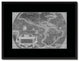 North South America Monochrome Map Print On Canvas With Black Frame, 16" X 21"
