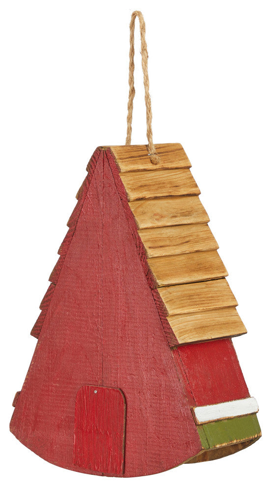 Wood Watermelon Birdhouse for Bluebird, Outdoor Hanging Birdhouse