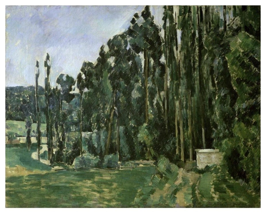 "The Poplar Trees" Digital Paper Print by Paul Cezanne, 18"x15"