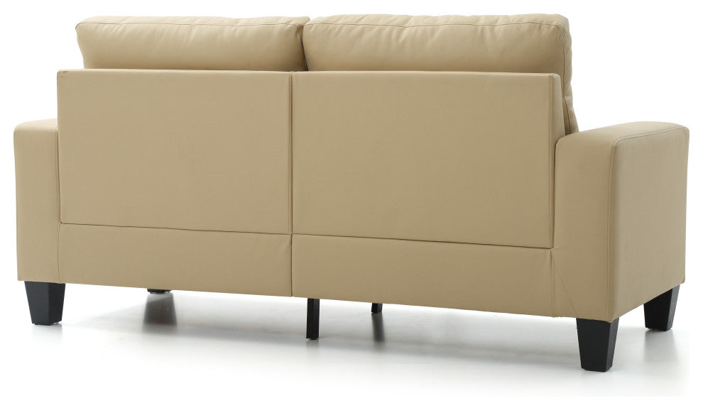 Newbury Faux Leather Modular Sofa, Beige
