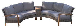 3pc Half Round Sofa & End Table