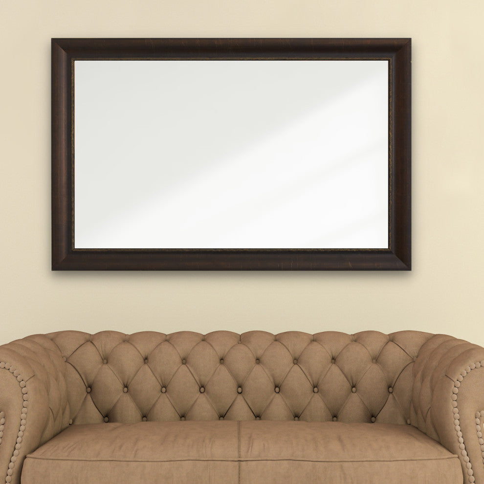 Ventura Framed Wall Mirror, Bronze, 20" X 54"