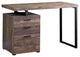 Contemporary Desk, 2 Storage Drawers & Filing Drawer, Reclaimed Wood Finish