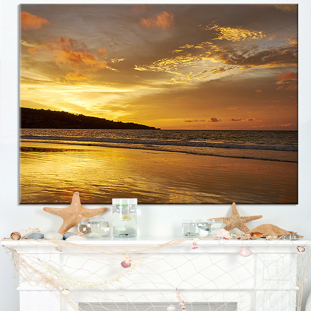 "Amazing Beach With Beautiful Breaking Waves" Beach Wall Art, 40"x20"