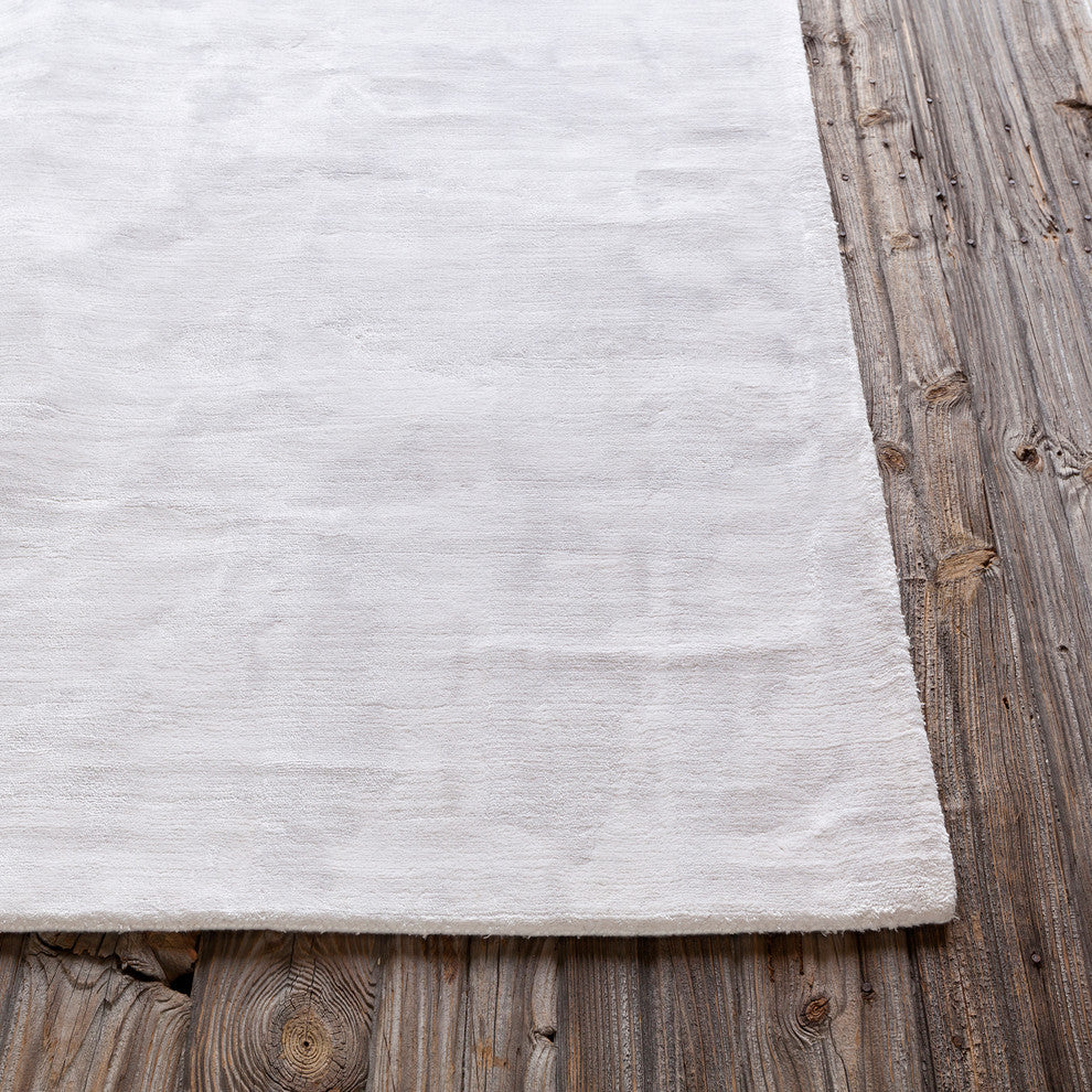 Gloria Contemporary Area Rug, White, 7'9"x10'6" Rectangle