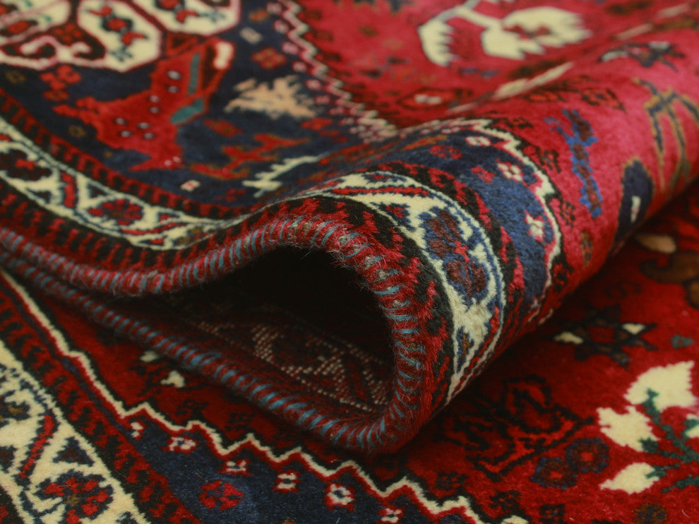 Fine Vintage Distressed Saghir Red Rug